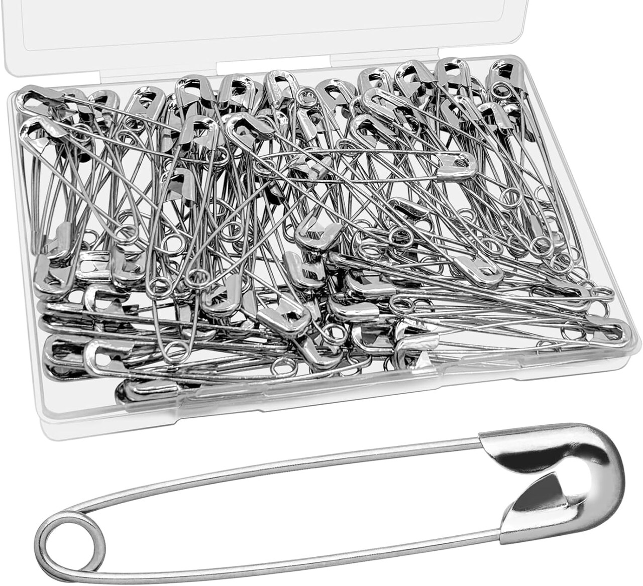 100PCS Large Safety Pins – 3in Heavy Duty for Clothes, Sewing & DIY Crafts